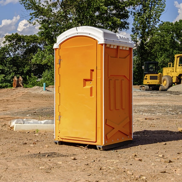 how often are the porta potties cleaned and serviced during a rental period in Georgetown